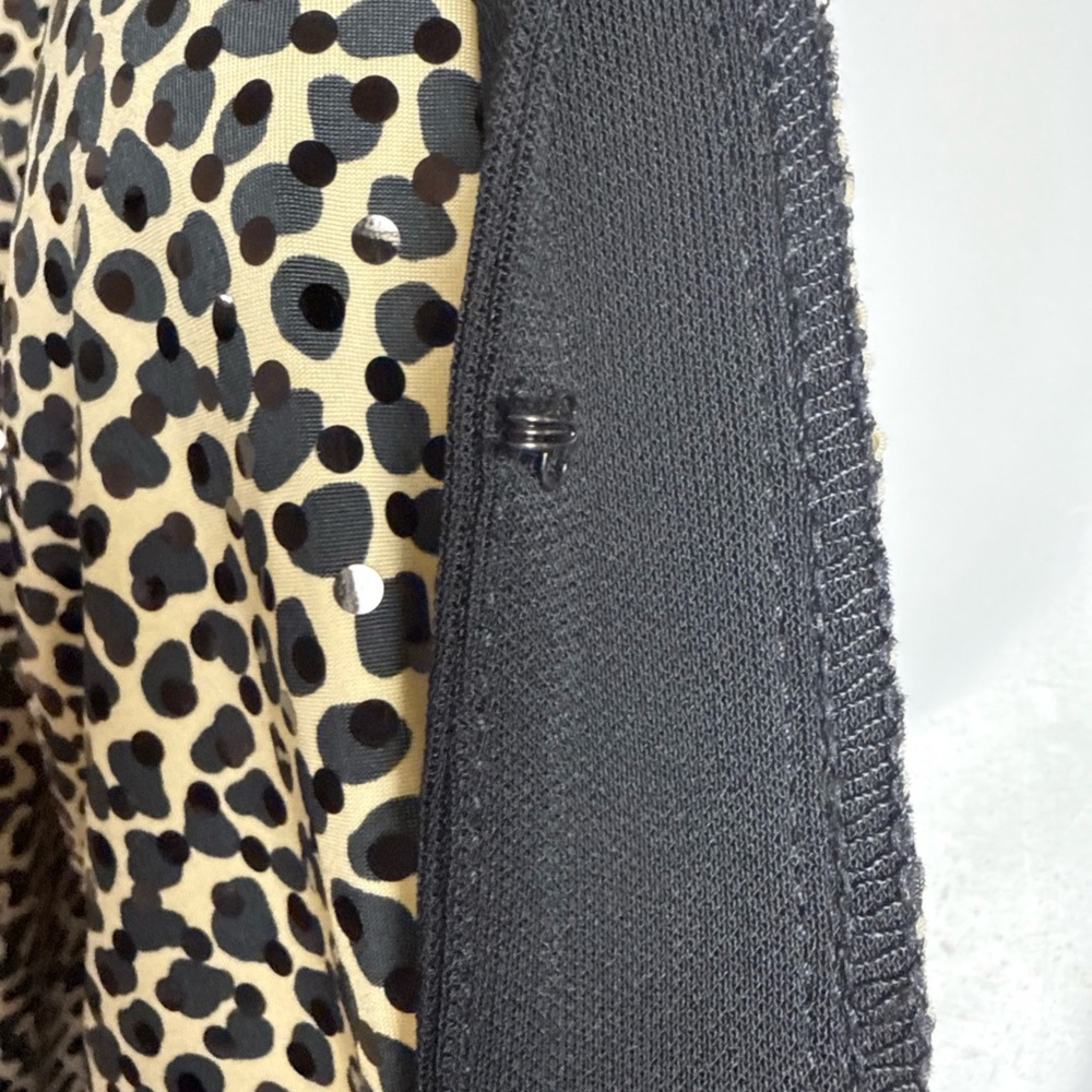 Joseph Ribkoff Black and Cream Animal Print Blazer size 16 - Picture 6 of 7